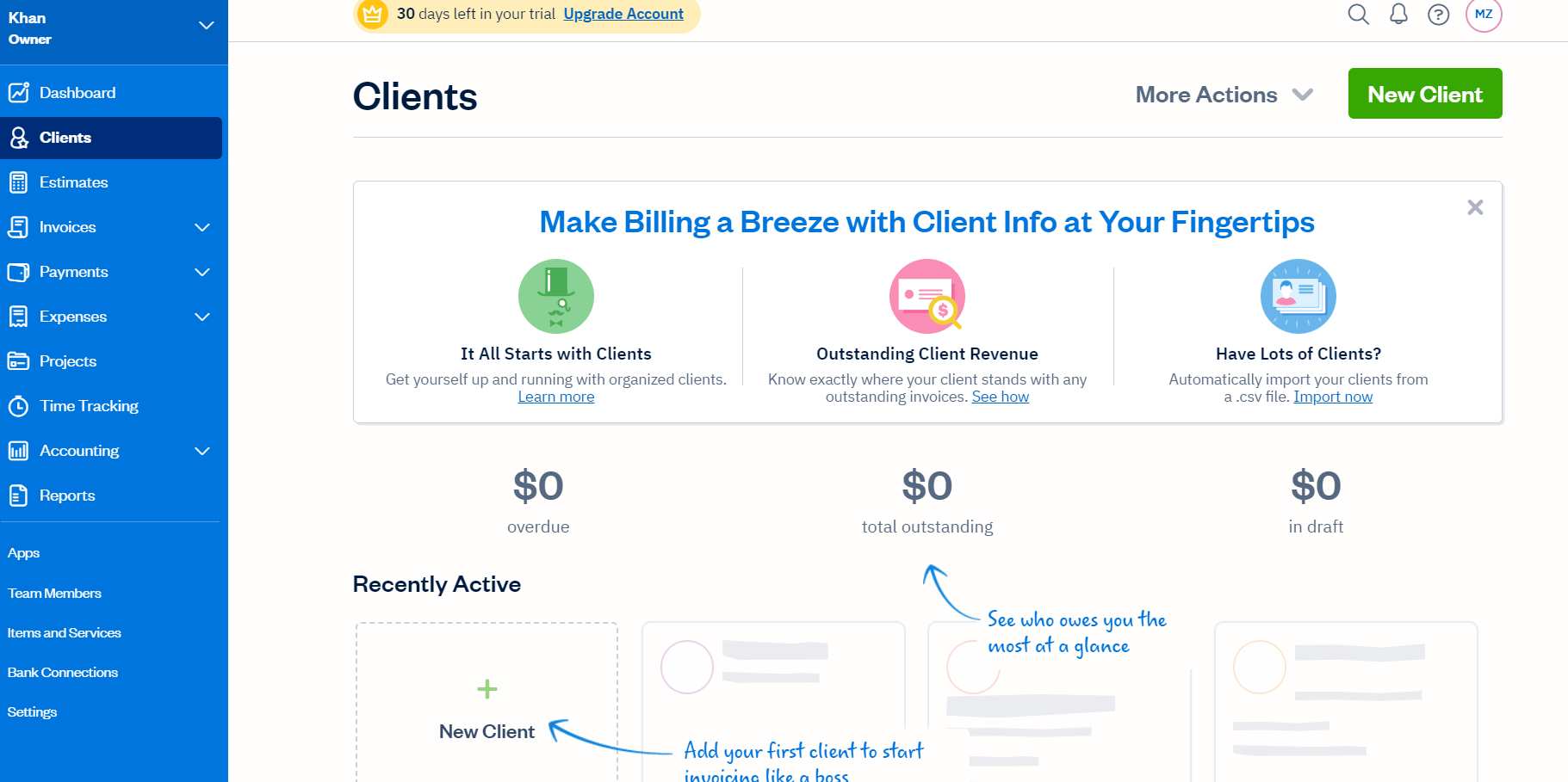 Adding Products, Services, and Clients