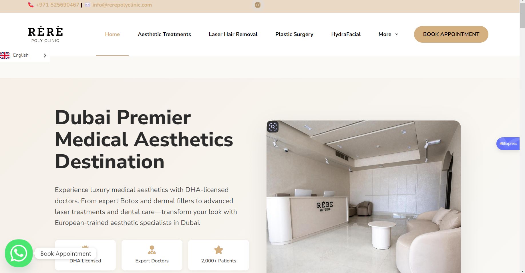 Rere Polyclinic Website