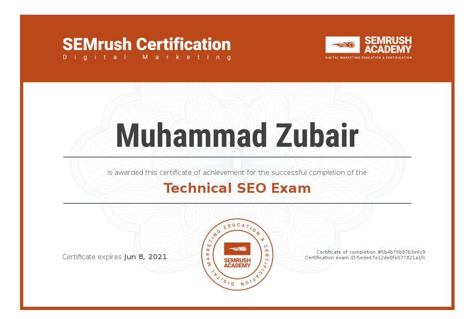 SEMrush Technical SEO Certificate